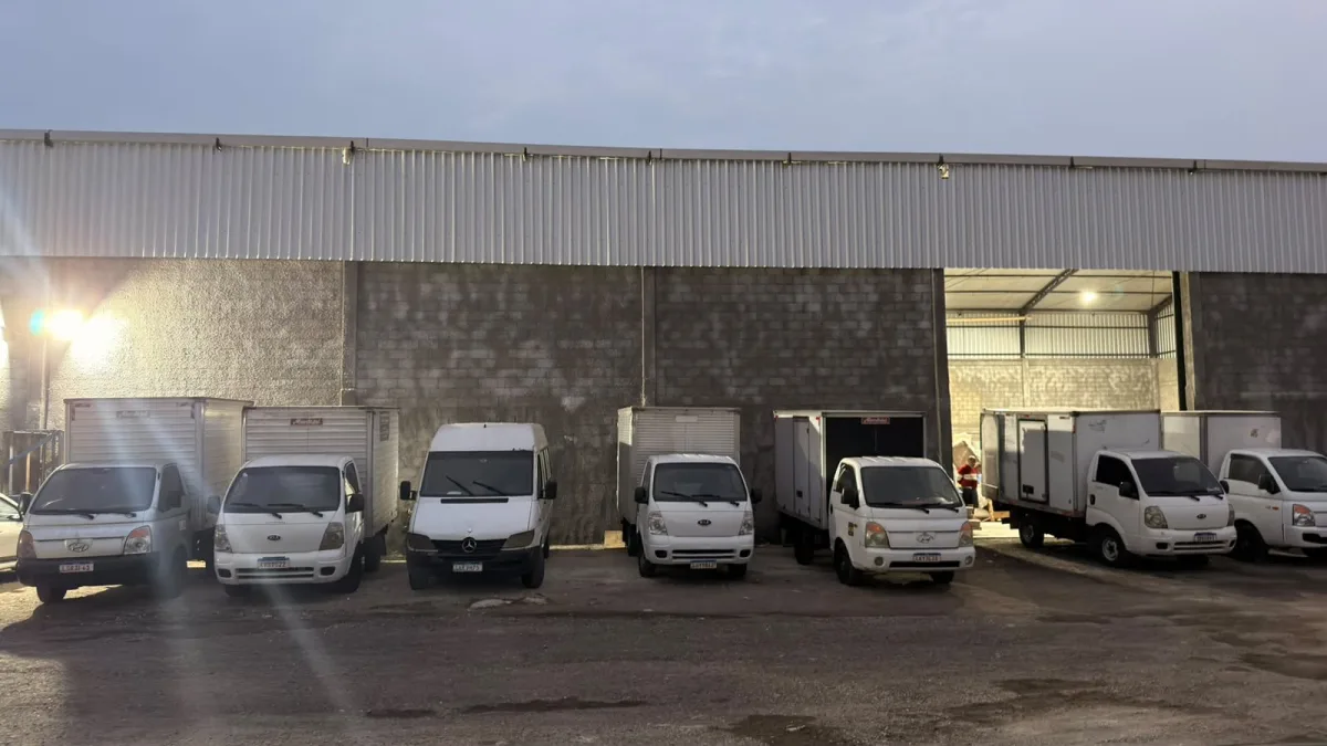 Frota LDBR — vans ao amanhecer